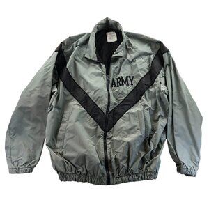 U.S. Army Mens IPFU Training  Jacket Medium Long Full Zip Stand Collar Military